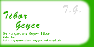 tibor geyer business card
